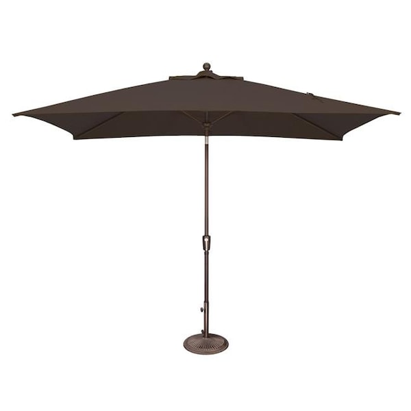 Simplyshade SimplyShade SSUM92-6X10RT09-D2408 6.6 x 10 ft. Catalina Rectangle Push Button Umbrella - Black SSUM92-6X10RT09-D2408 - main